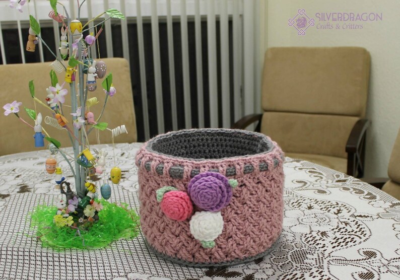 Crochet Pattern: Woven Treasures Basket Pattern, Easter or Everyday w/ Permission To Sell Finished Items image 4