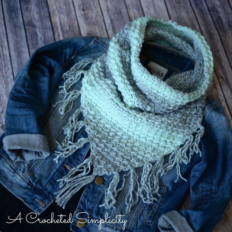 Crochet Pattern: Scarfie Bandana Cowl Permission to Sell Finished Items INSTANT DOWNLOAD image 1