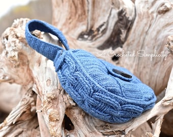 Crochet Bag Pattern, Crochet Cable Bag Pattern, Chain Link Cable Bag, Crochet Purse Pattern, Instant Download PDF