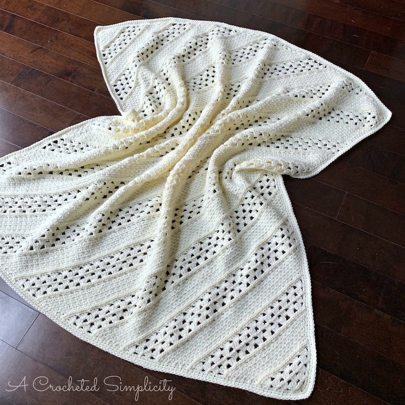 PDF Crochet Blanket Pattern on the Bias Square Afghan Etsy