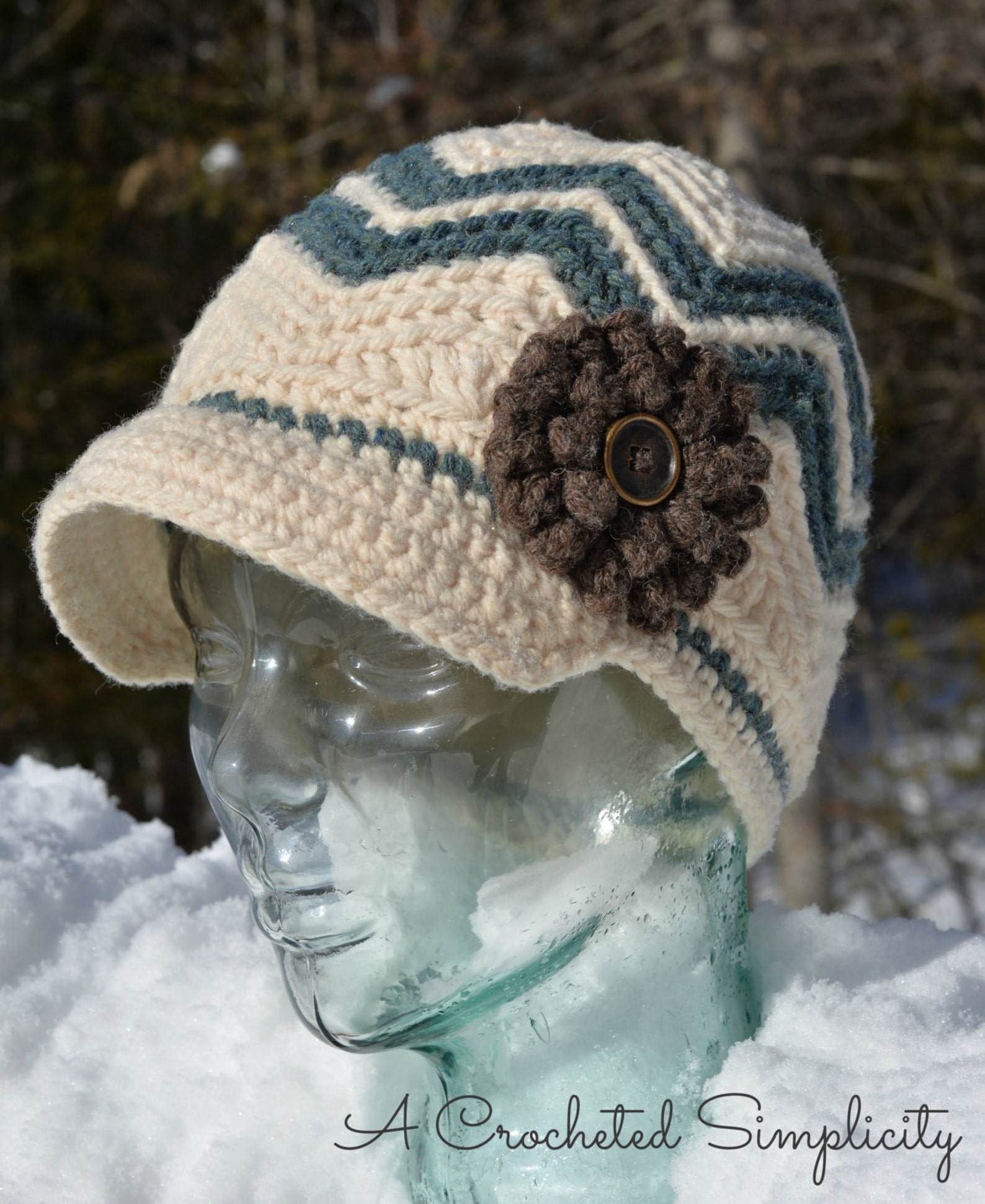 Crochet Pattern: chasing Chevrons Newsboy Sizes - Etsy