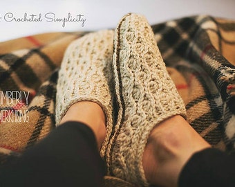 Crochet Pattern: Winter Waves Slippers