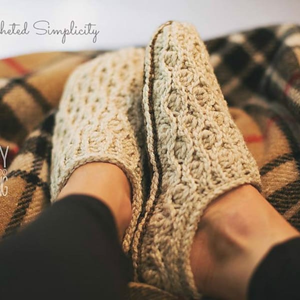 Crochet Pattern: Winter Waves Slippers