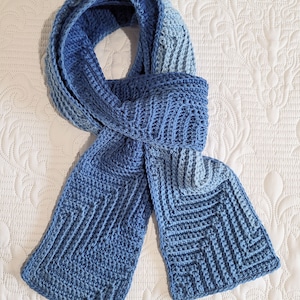PDF Crochet Pattern: Diagonal Ripple Scarf, crochet scarf, instant download crochet scarf pattern