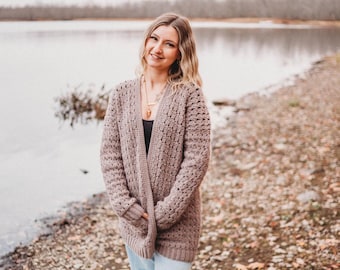 CROCHET CARDIGAN PATTERN | Mila Crochet Cardigan | Women's Crochet Sweater | Cardigan Crochet Pattern | Instant Download Pdf