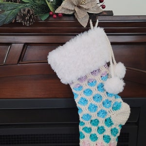 Crochet Pattern PDF: Joyful Textures Christmas Stocking Crochet Stocking Pattern PDF Instant Download Digital Download image 3