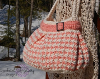 Crochet Pattern: Houndstooth Handbag / Purse, Permission to Sell Finished Items