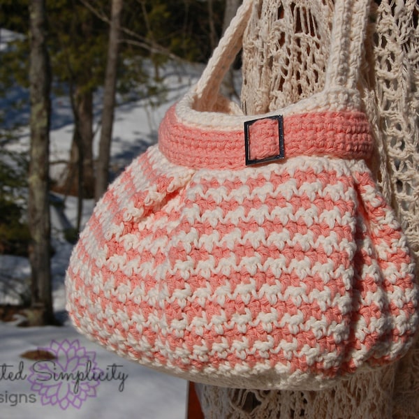Crochet Pattern: Houndstooth Handbag / Purse, Permission to Sell Finished Items