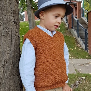 Crochet Pattern: Summit Kids Sweater Vest **Permission to sell finished items image 2