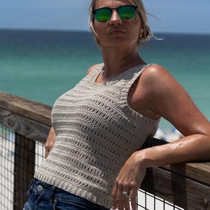 Crochet Tank Top Pattern | Lakelyn Women&#39;s Crochet Top | Size Inclusive Crochet | Summer Tank Top | Summer Crochet Top PDF Crochet Pattern