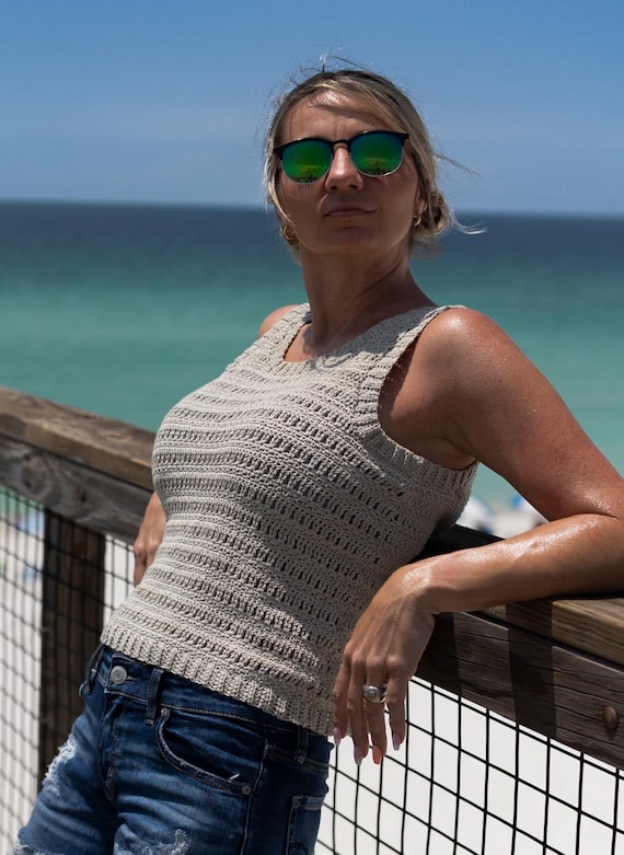 Crochet Tank Top Pattern | Lakelyn Women's Crochet Top | Size Inclusive Crochet | Summer Tank Top | Summer Crochet Top PDF Crochet Pattern