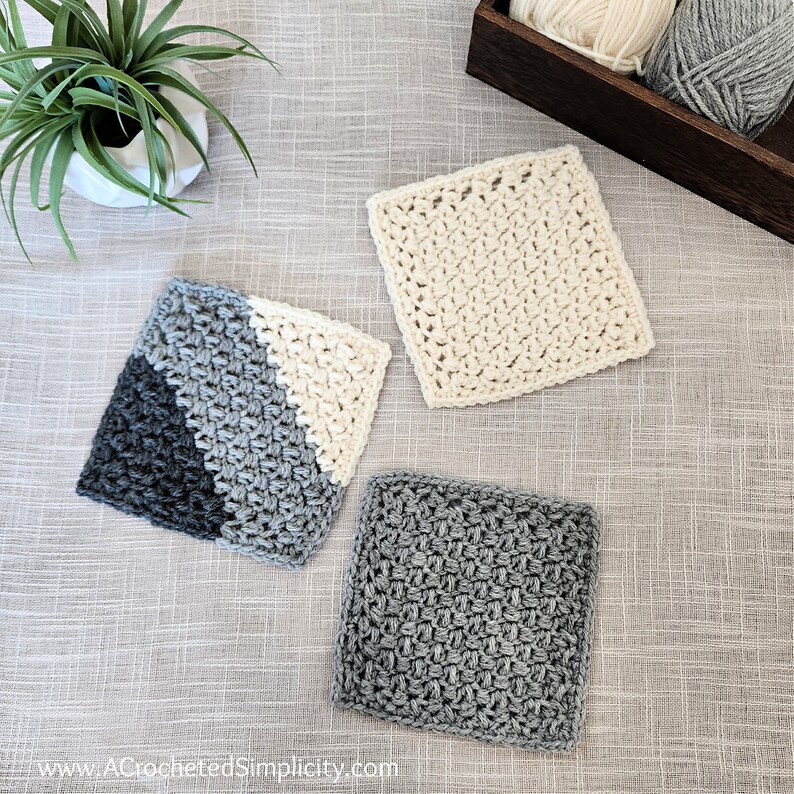 Crochet C2C Blanket Pattern, C2C Crochet Mini Bean Stitch 6 Square, C2C Square, Corner to Corner Rectangle Pattern INSTANT DOWNLOAD PDF image 5