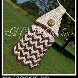 Crochet Pattern: "Chasing Chevrons" Dish Towel, Permission to Sell Finished Items