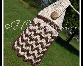 Crochet Pattern: "Chasing Chevrons" Dish Towel, Permission to Sell Finished Items