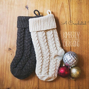 Crochet Pattern: Braided Cables Christmas Stocking