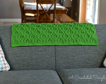 Crochet Pattern: Hourglass Cabled Afghan **Permission to Sell Finished Items INSTANT DOWNLOAD