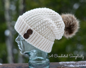 Crochet Pattern: Mini-Moguls Ski Slouch, Sizes  Baby, Toddler, Child, Teen/Adult Small, Adult Medium / Large