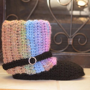 Crochet Pattern: Kid's Slouchy Slipper Boots, Permission to Sell Finished Items image 5