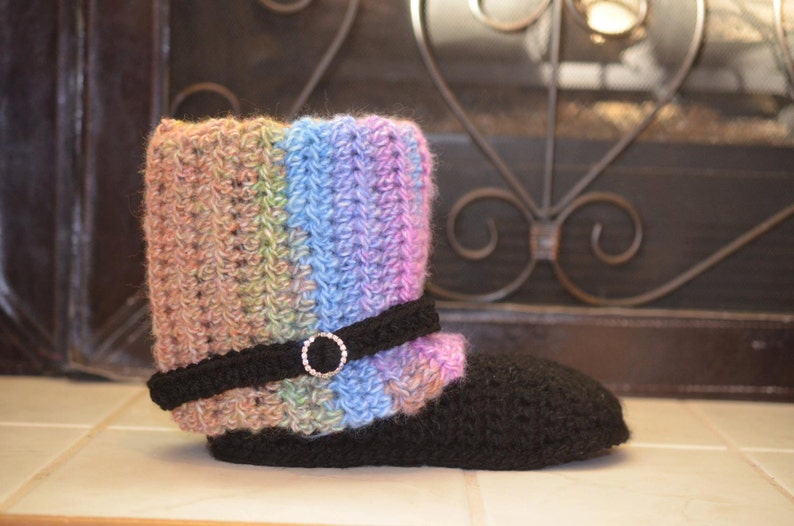 Crochet Pattern: Kid's Slouchy Slipper Boots, Permission to Sell Finished Items image 5
