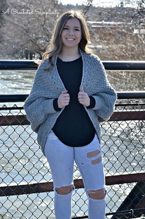 40 Oversized Sweater Crochet Patterns for Cozy Layering and Everyday Style 36 Crochet Cardigan Pattern Celesse Cabled Cocoon Sweater