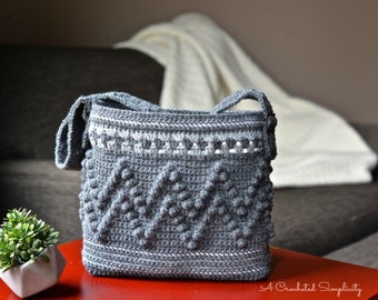 Crochet Pattern: Chevron Bobble Tote Bag, Permission to Sell Finished Items