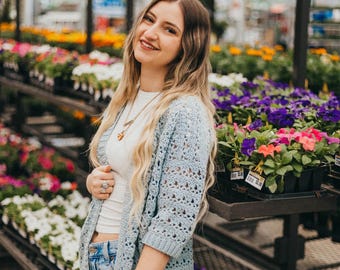 CROCHET PATTERN - Suvi Summer Crochet Cardigan, Crochet Cardigan Pattern, Easy Crochet Cardigan, Crochet Lacy Cardigan, Digital Download PDF