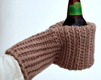 Crochet Pattern: Knot Knit Crochet Drink Mitt, Coffee & Ice Cream Mitt, Instant Download PDF