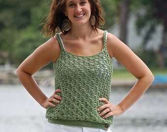 Crochet Tank Top Pattern | Lakeshore Women's Crochet Top | Size Inclusive Crochet | Summer Tank Top | Summer Crochet Top PDF Crochet Pattern