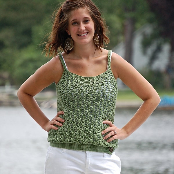 Crochet Pattern: The "Lakeshore" Women's Tank Top, Permission to Sell Finished Items