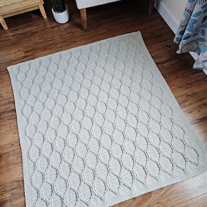 Crochet Blanket Pattern, Marseille Cabled Blanket Pattern, Cabled Crochet Blanket, Crochet Throw Blanket, CROCHET PATTERN Instant Download