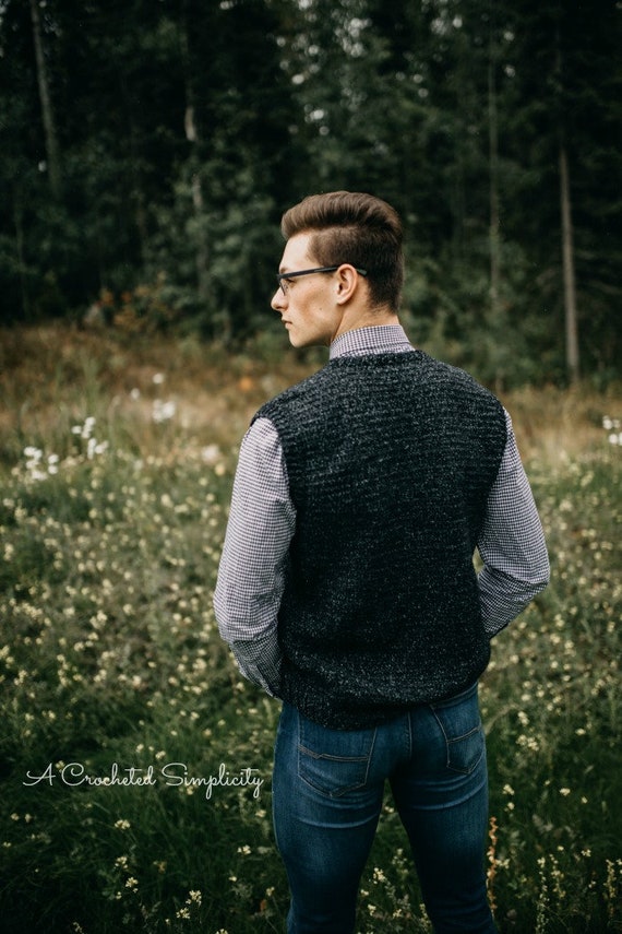 Crochet Pattern: Summit Men's Sweater Vest permission to - Etsy
