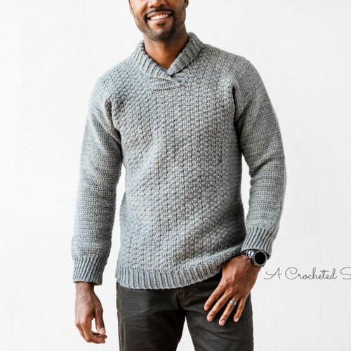 Lodge bijtend Nieuwe betekenis PDF Crochet Pattern: the WULF Men's Pullover Mens Crochet - Etsy