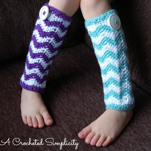 Crochet Pattern: Chasing Chevrons Leg Warmers, Sizes Newborn thru Adult Medium, Permission to Sell Finished Items image 1