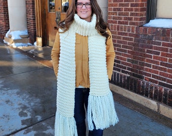 Crochet Scarf Pattern, Knit Look Crochet Garter Stitch Scarf, Bulky Crochet Scarf, Knit Look Crochet Scarf Pattern INSTANT DOWNLOAD PDF