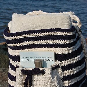 Crochet Pattern: Nautical Knots Beach / Yarn / Tote Bag, 2 sizes included, Permission to Sell Finished Items image 5