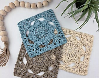 CROCHET PATTERN | Aisling Granny Square Crochet Pattern | Crochet Motif | Blanket Motif | Cardigan Motif | Blanket Square | PDF Download