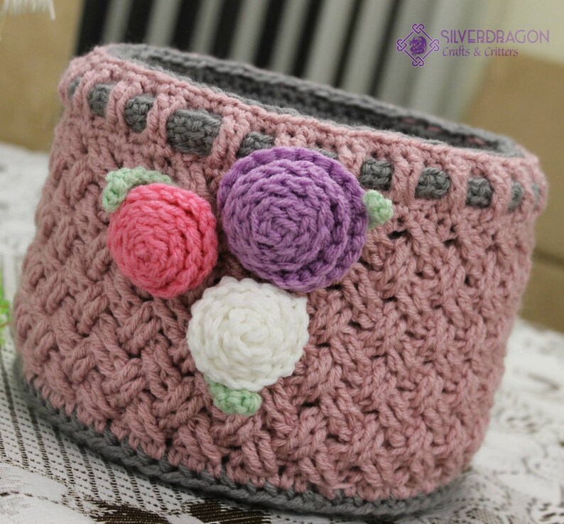 Crochet Pattern: Woven Treasures Basket Pattern, Easter or Everyday w/ Permission To Sell Finished Items image 3