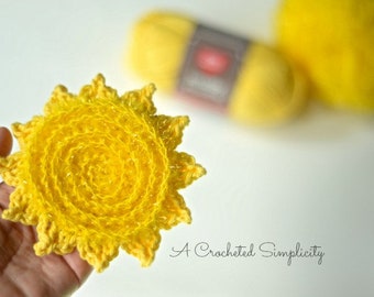 Crochet Pattern: The Sun's Out! Dish Scrubby Shower Scrubby Exfoliate Permission to Sell Finished Items