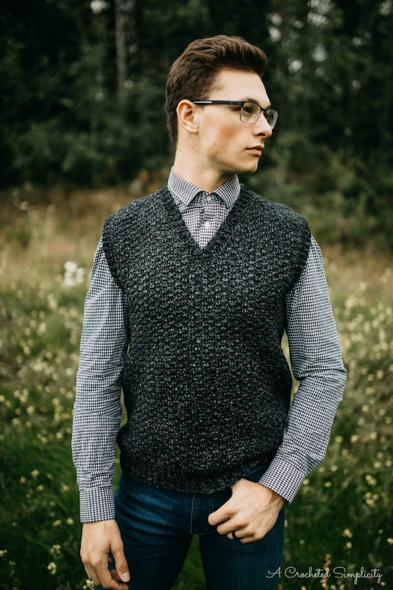 Crochet Pattern: Summit Men's Sweater Vest permission to - Etsy