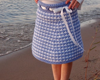 Crochet Pattern: Houndstooth Girls Skirt, 2 Skirt Options, Permission to Sell Finished Items