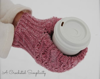 Crochet Pattern: "Winter Waves" Coffee & Ice Cream Mitt, Permission to Sell Finished Items