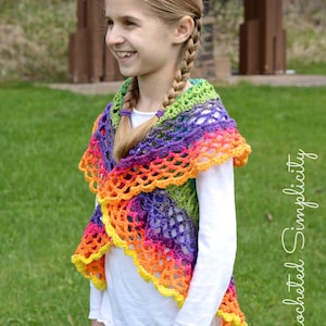 Crochet Pattern: Girls Butterfly Mandala Circle Vest, Permission to Sell Finished Items image 2