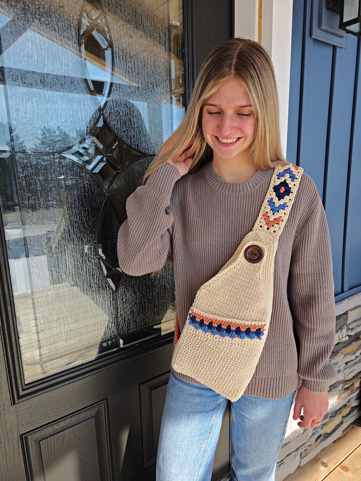 31 Crochet Sling Bags with Crossbody Bags, Tote Bags, and Keychain Styles 20 Crochet Pattern Boho Crochet Sling Bag Crossbody Crochet