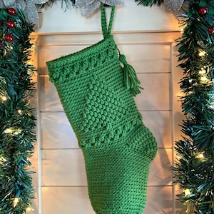 Crochet Pattern: O' Christmas Tree Christmas Stocking Crochet Stocking Pattern *PDF Instant Download*