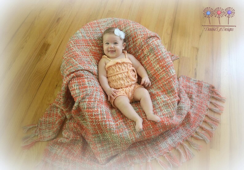 Crochet Pattern: Summer Waves Romper, Sizes Newborn, 0-3m, 3-6m, 6-12m, 12-18m, 18-24m image 3