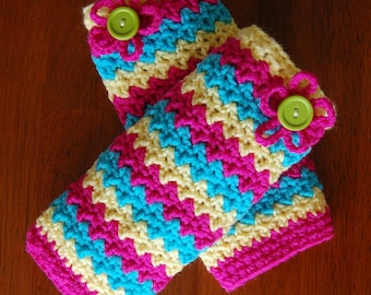 Crochet Pattern: Making Waves Leg Warmers w/ Permission to sell finished item, 6 sizes