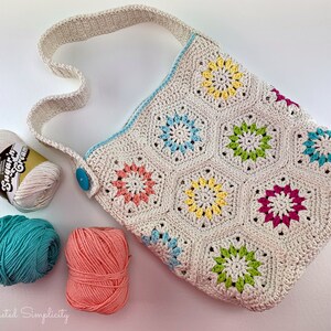 Summer Retro Tote Bag Pattern, PDF DIGITAL DOWNLOAD Crochet Pattern, tote bag crochet pattern, Instant Download