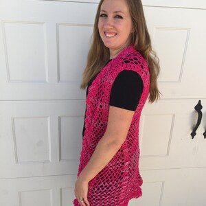 Crochet Pattern: Adalene Cabled Vest, Sizes XS thru 5X Permission to sell finished items image 5