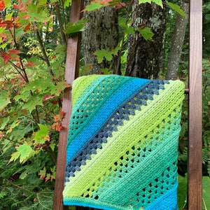 PDF Crochet Blanket Pattern, On the Bias Rectangular Afghan, crochet C2C blanket pattern, crochet corner to corner blanket, INSTANT DOWNLOAD image 4