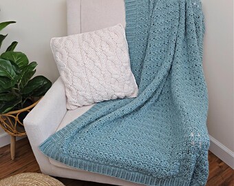 CROCHET BLANKET PATTERN, Mila Crochet Blanket, Crochet Throw Blanket Pattern, Modern Home Decor, Baby Blanket, Instant Download pdf